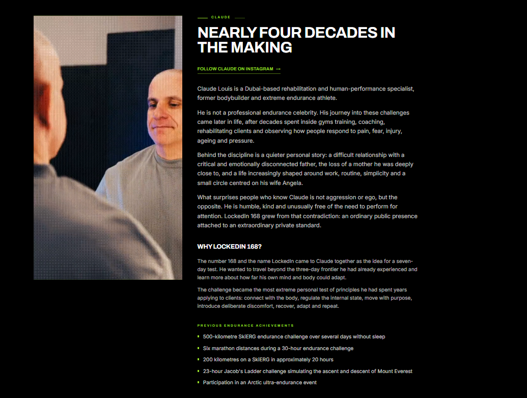 LockedIn168 website screenshot